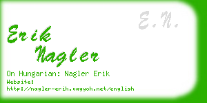 erik nagler business card